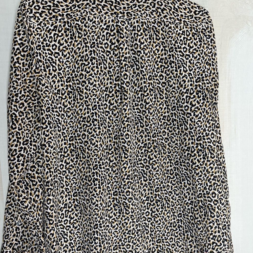 J. Crew ladies animal print blouse, size 10 - Picture 7 of 10